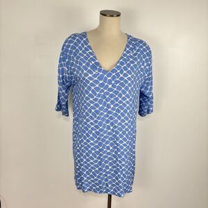 Tybee Island Clothing Womens Swimsuit Coverup Tunic 3/4 sleeve Size Medium Rayon